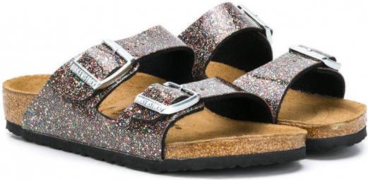 Birkenstock Kids Sandalen met dubbele gesp Zwart