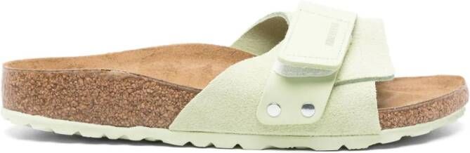 Birkenstock Kyoto suède sandalen Groen