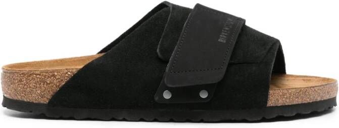 Birkenstock Kyoto suede sandals Zwart