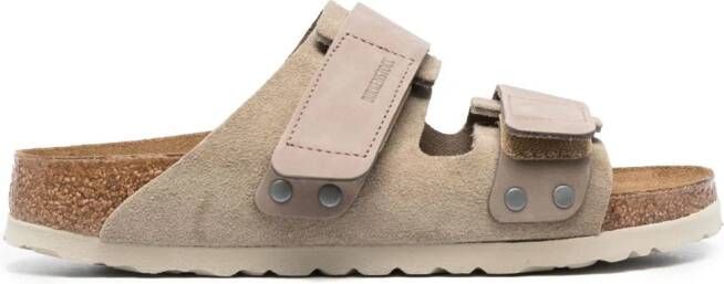 Birkenstock Kyoto sandalen met klittenband Grijs