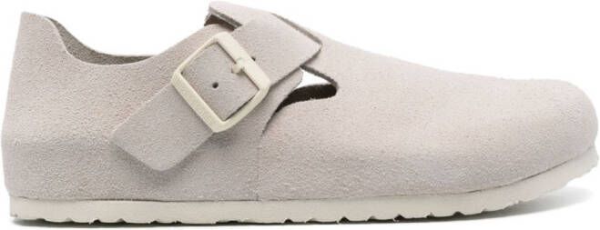 Birkenstock London suède sandalen Wit