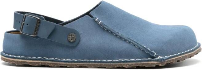 Birkenstock Lutry suède sandalen Blauw