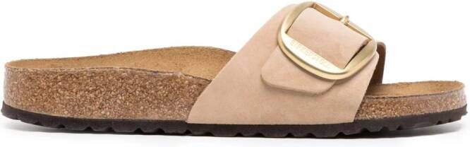 Birkenstock Madrid Big Buckle leren sandalen Bruin