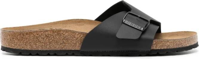 Birkenstock Madrid buckle-fastened sandals Zwart