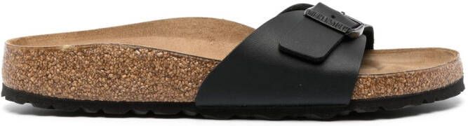 Birkenstock Madrid leren sandalen Zwart