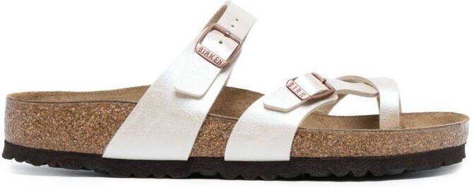 Birkenstock Madrid sandalen met open neus Bruin