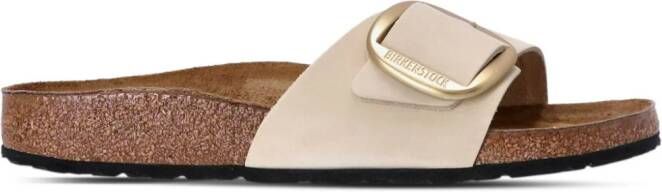Birkenstock Madrid slippers met gesp Beige