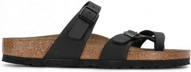 Birkenstock Mayari sandalen met teenbandje Zwart