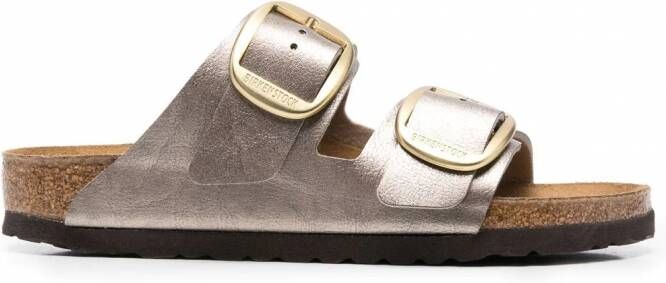 Birkenstock Metallic sandalen Beige