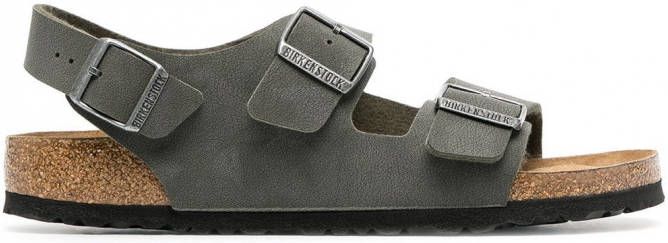 Birkenstock Milano Birko sandalen met bloemenprint Groen