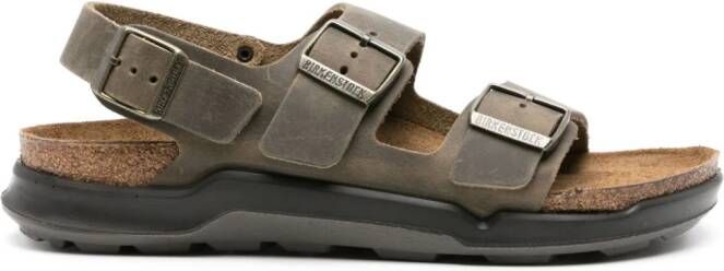 Birkenstock Milano leren sandalen Groen