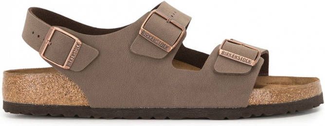 Birkenstock Milano sandalen met gesp Bruin