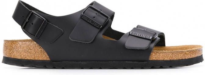 Birkenstock Milano sandalen met gesp Zwart