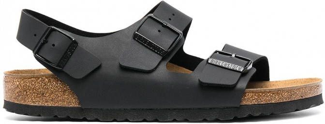 Birkenstock Milano Birko-Flor sandalen Zwart