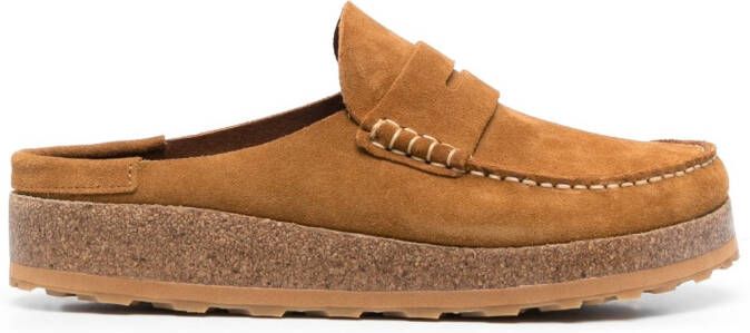 Birkenstock Naples suède loafers Bruin