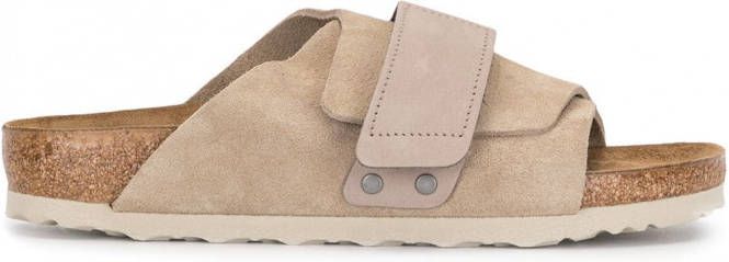 Birkenstock Sandalen met klittenband Beige - Schoenen.nl