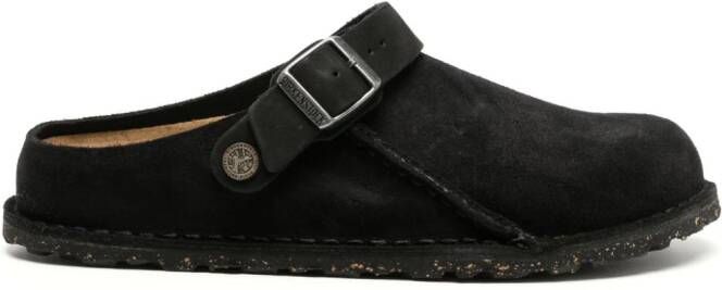 Birkenstock Suède klompen Zwart