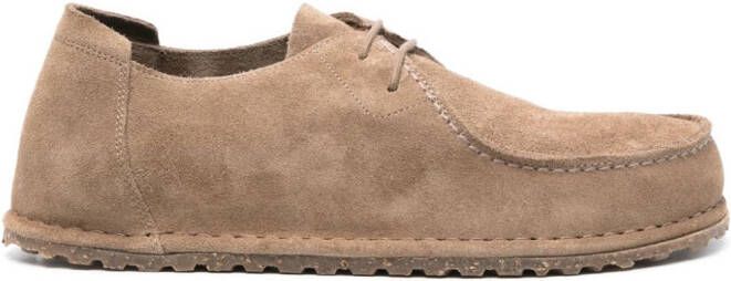 Birkenstock Utti suède derby schoenen Bruin