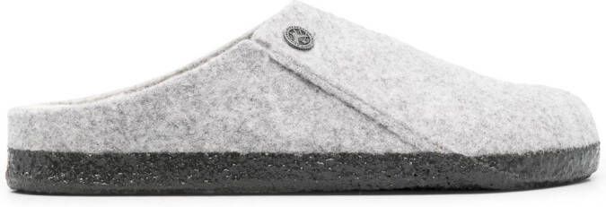 Birkenstock Zermatt slippers met logo Grijs