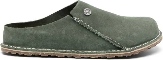 Birkenstock Zermatt Premium suède slippers Groen