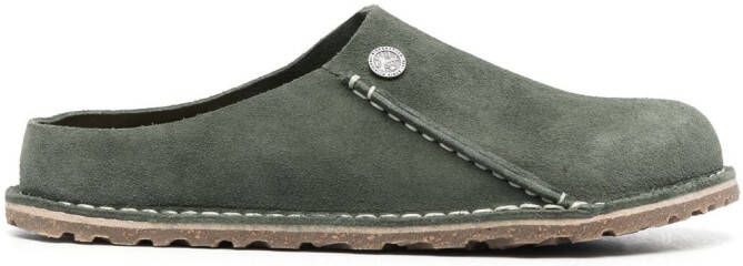 Birkenstock Zermatt suède klompen Groen
