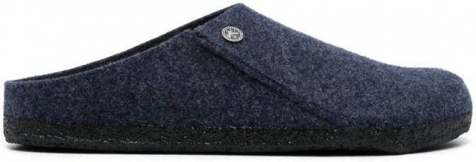 Birkenstock Zermatt geruite slippers Blauw