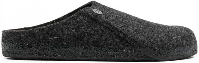 Birkenstock Zermatt wollen slippers Grijs