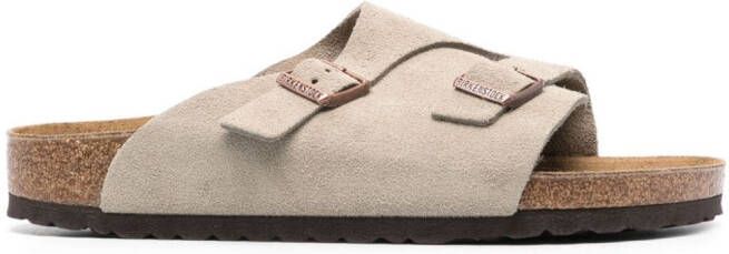 Birkenstock Zürich suède sandalen Beige