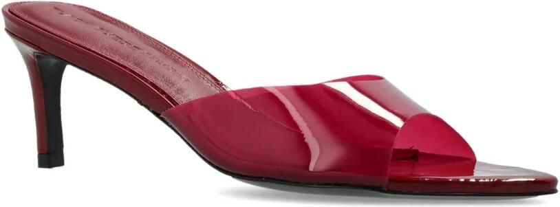 BLACK SUEDE STUDIO Belle 60 doorzichtige muiltjes met bandje Rood - Foto 4