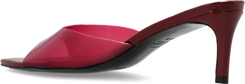 BLACK SUEDE STUDIO Belle 60 doorzichtige muiltjes met bandje Rood - Foto 5