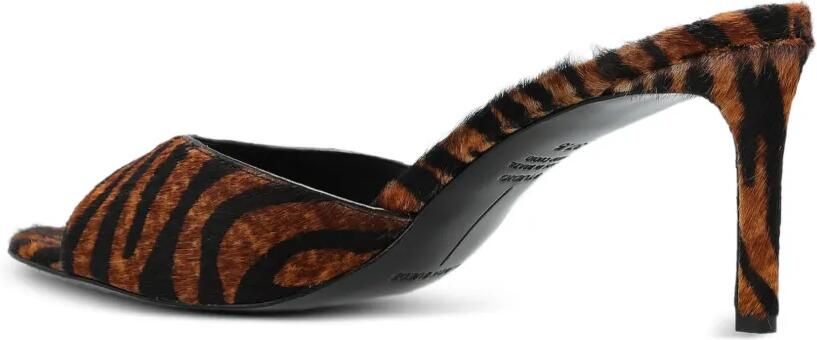 BLACK SUEDE STUDIO Freddie leren sandalen met tijger-print Bruin - Foto 2