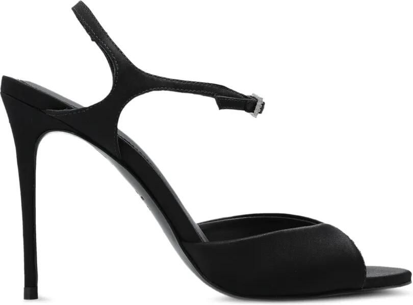 BLACK SUEDE STUDIO Geri satijnen sandalen Zwart