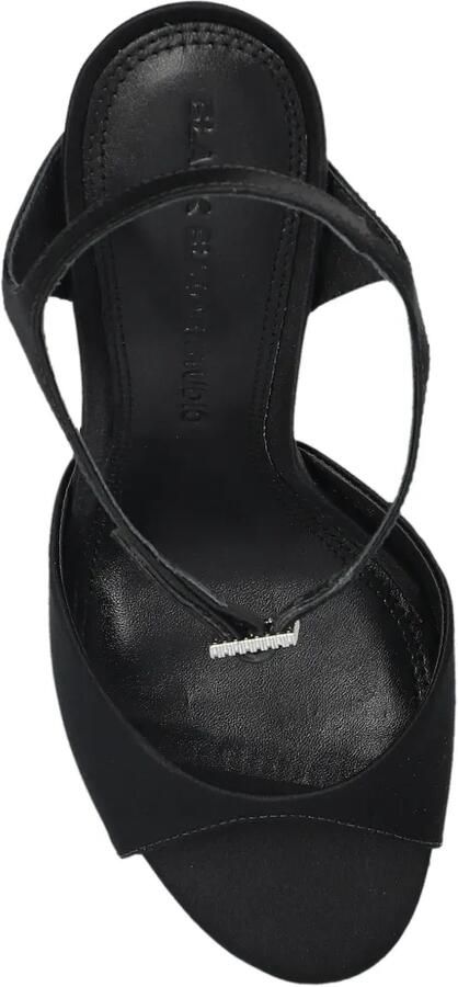 BLACK SUEDE STUDIO Geri satijnen sandalen Zwart - Foto 5