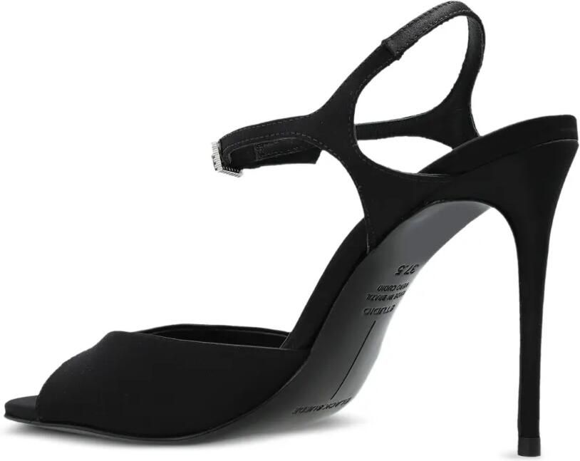 BLACK SUEDE STUDIO Geri satijnen sandalen Zwart - Foto 3