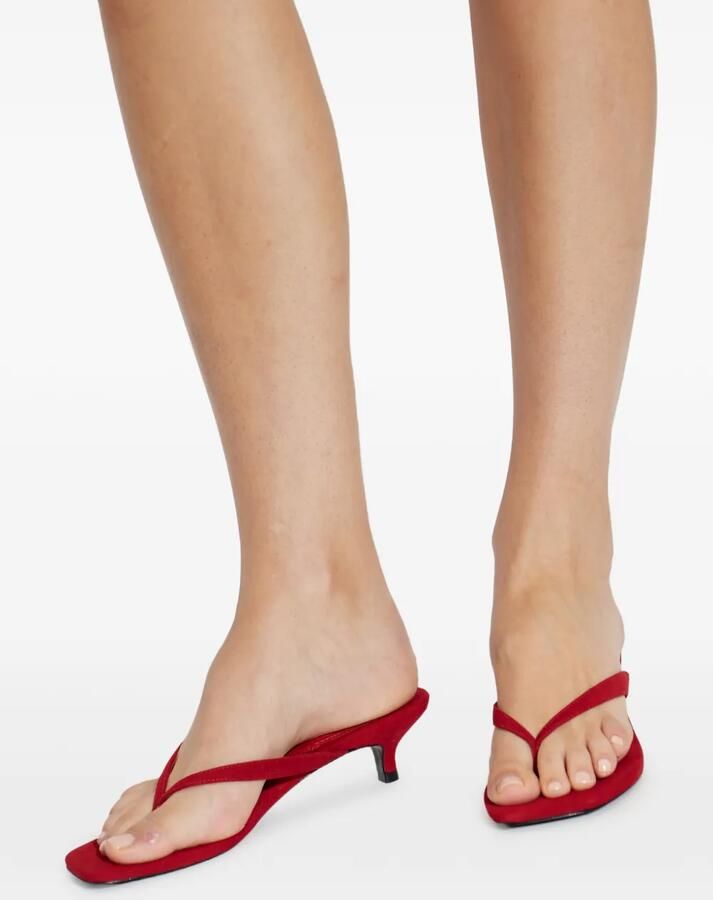 BLACK SUEDE STUDIO Kendal 35 sandalen met teenband en hak Rood - Foto 2