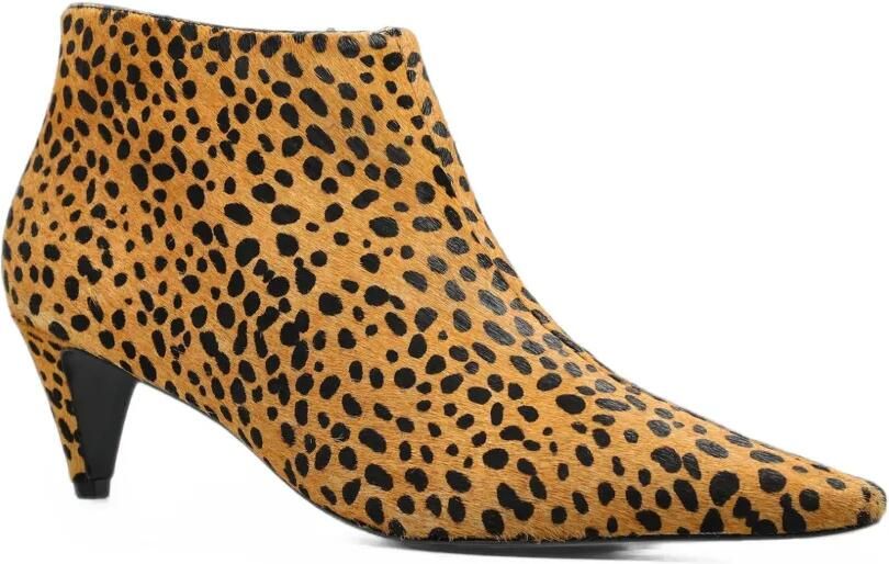 BLACK SUEDE STUDIO Kora leopard-print ankle boots Beige - Foto 4