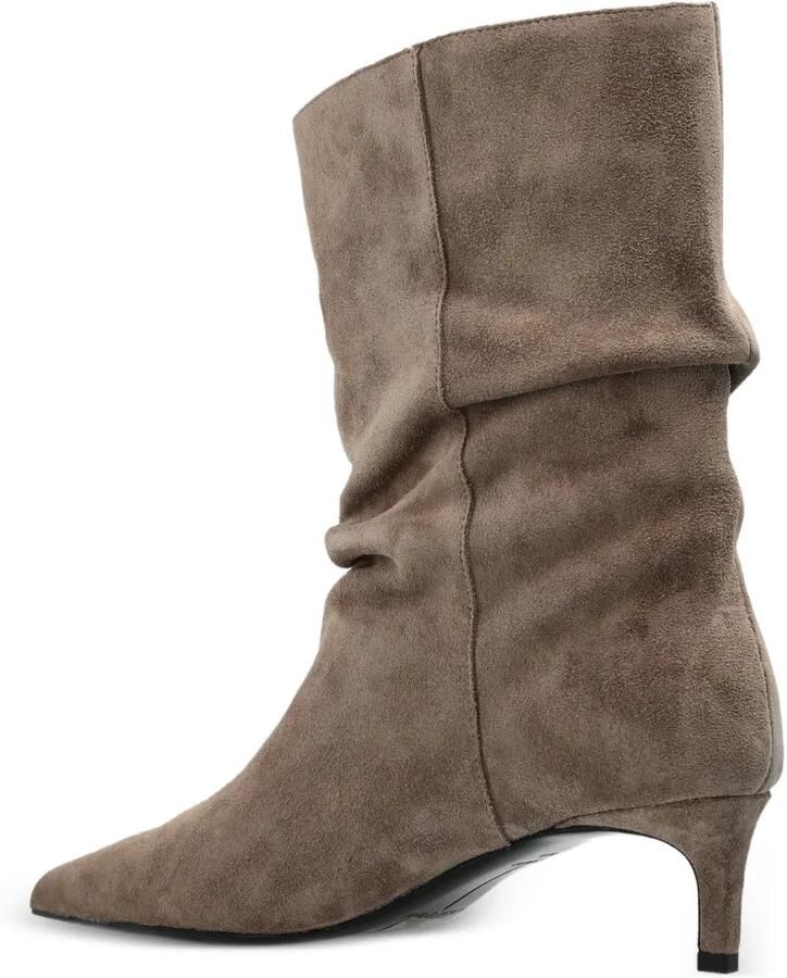 BLACK SUEDE STUDIO Marty 50 soepelvallende enkellaarzen Beige - Foto 2