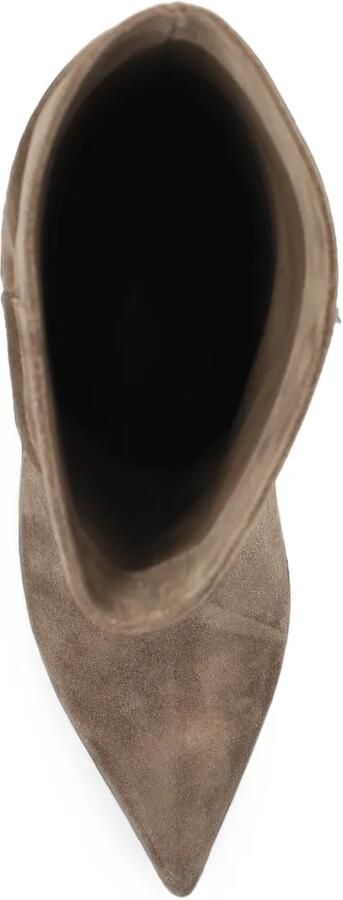 BLACK SUEDE STUDIO Marty 50 soepelvallende enkellaarzen Beige - Foto 4