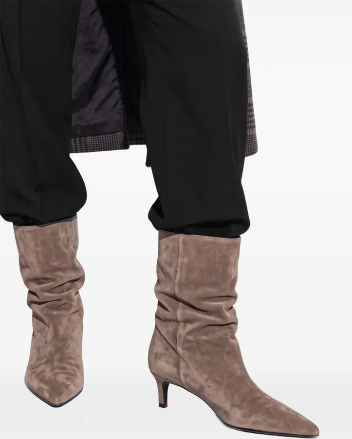 BLACK SUEDE STUDIO Marty 50 soepelvallende enkellaarzen Beige - Foto 3