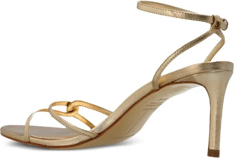 BLACK SUEDE STUDIO Miley leren sandalen met geknoopt detail Goud - Foto 3