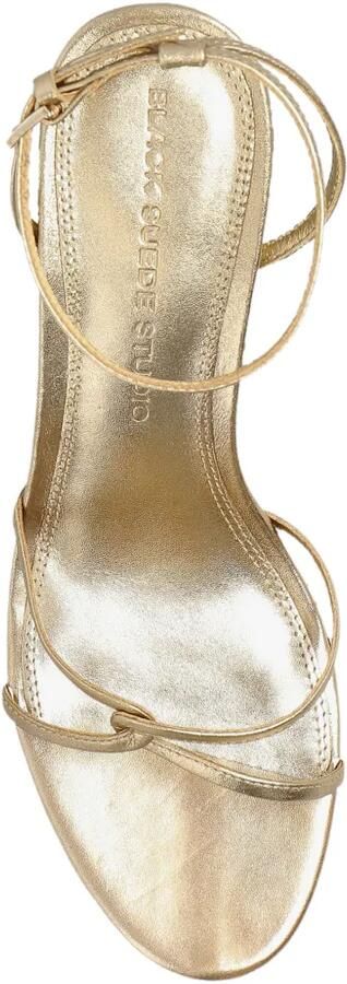 BLACK SUEDE STUDIO Miley leren sandalen met geknoopt detail Goud - Foto 5
