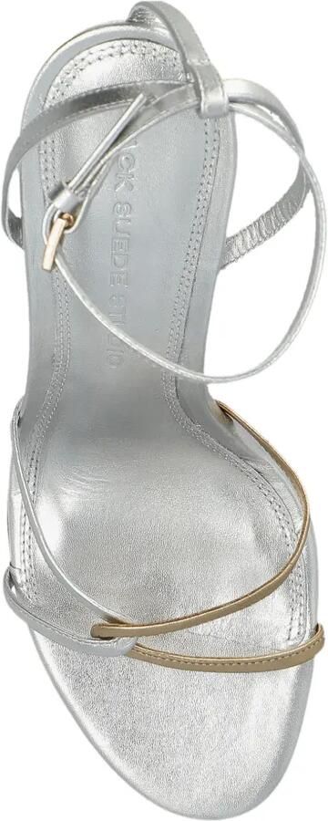 BLACK SUEDE STUDIO Miley leren sandalen Zilver - Foto 5