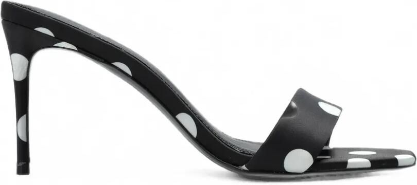 BLACK SUEDE STUDIO Naomi satijnen sandalen met stippen Zwart