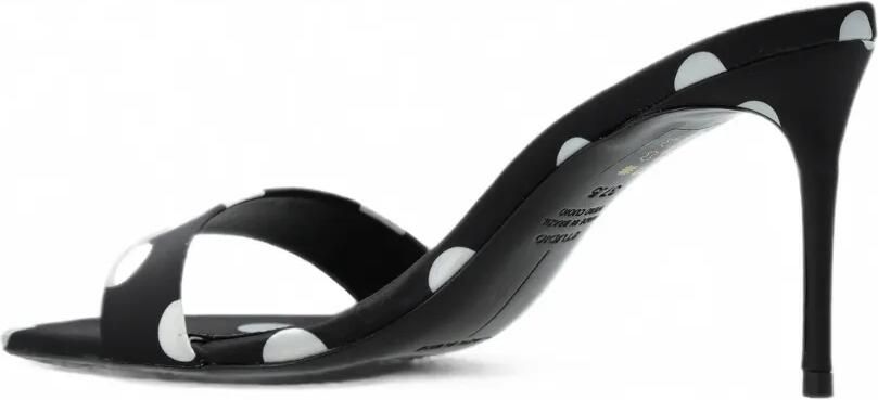 BLACK SUEDE STUDIO Naomi satijnen sandalen met stippen Zwart - Foto 4