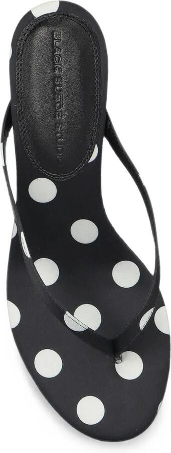 BLACK SUEDE STUDIO Tash satijnen sandalen met stippen Zwart - Foto 3