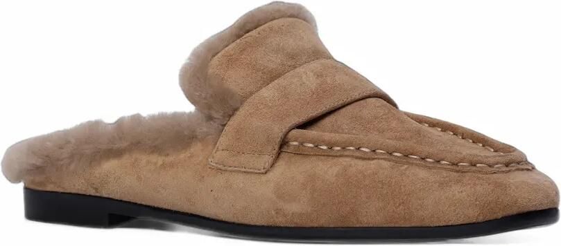 BLACK SUEDE STUDIO Theo suede flat mules Beige - Foto 4