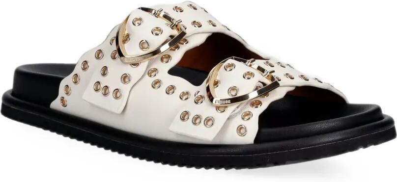 Blauer Bloom02 slippers met gesp en verfraaid met ringlets Wit - Foto 4