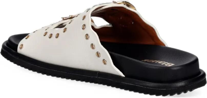 Blauer Bloom02 slippers met gesp en verfraaid met ringlets Wit - Foto 3