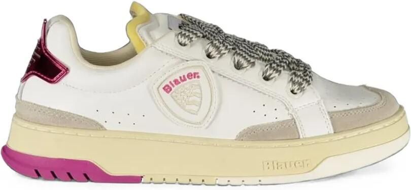 Blauer colour-block lace-up sneakers Wit