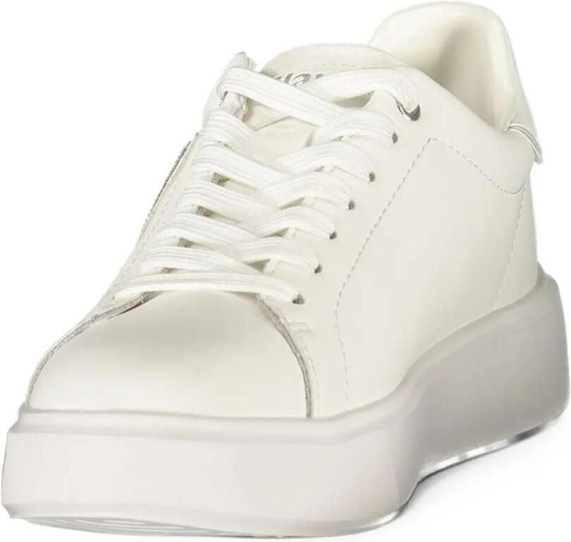 Blauer crystal-embellished leather sneakers Wit - Foto 2